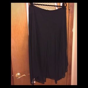 Chico’s deep navy flirty no hem skirt a size 3=16